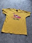 RARE Vintage Nike Cortez “Fly Nike” Yellow Graphic Shirt Size XL Silver Tag Y2K