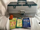 Lid Locker Tackle Box Full Of Vintage Fishing Lures, Wiggle Warts, Bagly, Bards