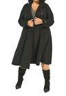 Torrid Military Trench Coat Woman Plus 2x Wool Blend Double Breasted Fit Flare