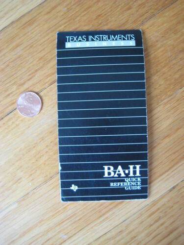 vintage Texas Instruments BA II Executive Business Analyst Calculator GUIDE book