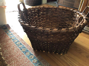 vintage oak laundry laundry basket
