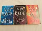 Lot 3 Nora Roberts PB Book Complete The Garden Trilogy Red Lily/Black Rose/Blue