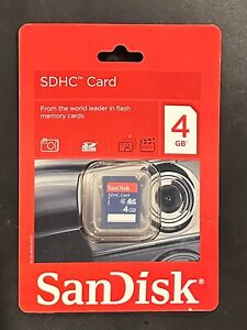 4GB SanDisk SD Card SDHC MEMORY CARD Class 4 - Sealed new in package