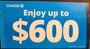 Chase bank coupon $600 when open new account