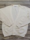 Haband Vintage Mens Size Large Ivory Knit Button Up Cardigan ☆See Pictures☆