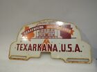 New ListingVtg Begins Arkansas Begins Post Office Texarkana USA Metal License Plate TOPPER