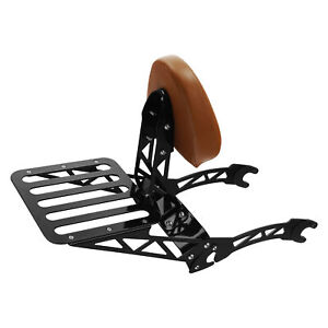 Black Sissy Bar Backrest w/ Luggage Rack Fit For Indian Scout Sixty ABS 19-20