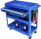 Rolling Tool Cart with Drawers,440 lb Capacity 3 Tier Utility Cart on Wheels