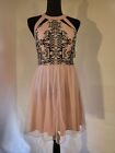 NWT Xtraordinary Women's Pink & Black Lace Sequined Cocktail/Prom Dress Size 5/6