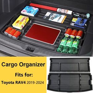 Trunk Organizer Hidden Cargo Rear Hatch Storage Box for Toyota RAV4 2019-2024