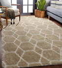 ONASAR Geometric Area Rug 4X6 for Bedroom Living Room, Beige Moroccan Rugs Floor