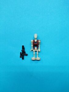 Lego Star Wars Minifigure Battle Droid Security Straight Arm Dark Red 7662 9494!
