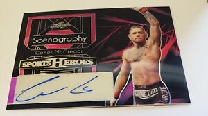2024 Leaf Sports Heroes Conor McGregor Scenography Pink Holo Auto 3/5 UFC MMA