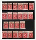 332a Booklet Pane Plate Number Single Collection - 22 Different Numbers! F-VF