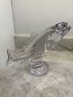 Unique Vintage and Beautiful Solid Clear Art Glass  Fish Figurine