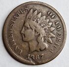 1867 Indian Head Cent Penny Fine F almost Very Fine VF Key Date Minor Dent