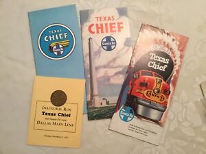 Santa Fe Railroad TEXAS CHIEF Advertising Brochure Collection