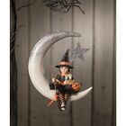 Bethany Lowe Halloween Little Fraya Witch On Moon Hanging Figurine TD1210 New