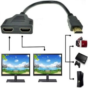 4K HDMI Cable Splitter Adapter 2.0 Converter 1 In 2 Out 1 Male to 2 Female