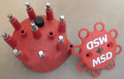 MSD 8431 V8 Distributor Cap & Rotor, Small Diameter, HEI Style, Red