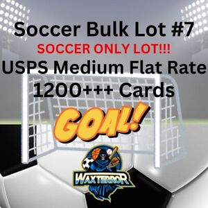 New ListingHuge Bulk Lot 1200+ Cards SOCCER ⚽️ ONLY !! USPS MED Flat Rate Box  READ!