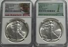 1986 (S) NGC MS69 SILVER EAGLE FIRST YEAR ISSUE STRUCK AT SAN FRANCISCO 2 COIN
