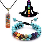 7 Chakra Stones Necklace Orgone Energy Protection Pendant Necklace Bracelet Gift