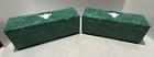 Vintage Marbleized Green Plastic Vanity box 2pc set