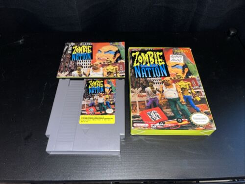 Zombie Nation for NES Nintendo Complete In Box CIB *Tested, Works Flawlessly*