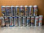 Set of 18 different Coors Light sports-themed empty 16oz. beer cans