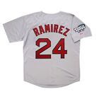 Manny Ramirez 2004 Boston Red Sox Grey Road World Series Jersey Men's (S-3XL)