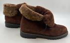 Sorel Womens Brown Suede Fur Lined Round Toe Ankle Lace-Up Snow Boots Size 11 M