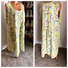 BASIC EDITION YELLOW FLORAL W/  EYELET LACE & POCKETS PRAIRIE NIGHTGOWN SZ 2X