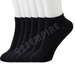Lot Black Ankle/Quarter Crew Men's Sport Socks Cotton Low Cut Size 9-11,10-13