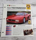 1984+ Ferrari Testarossa Spec Sheet Brochure Photo Poster Dream Machines