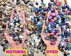 Tumbled Small Agate Crystals Dyed or Natural  Colorful Bulk Stone Tumbles Mix