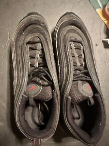Nike Air Max 97  Black w/ Red Running Shoes - Size 13 Men - Pre Loved
