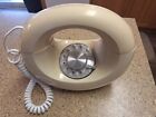 Vintage Western Electric Ivory Sculptura Round Donut Phone Rotary Telephone
