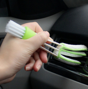 1* Car Cleaning Accessories Auto Air Conditioner Vent Blinds Brush Cloth Cleaner