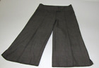 Cabi pants Ponte Knit Gaucho crop wide leg wide-waistband Brown Glen-Plaid 6/8