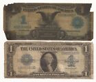 2 Note Lot! 1899 $1 Dollar Bill Black Eagle & 1923 $1 Silver Certificate 951X