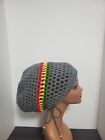 Handmade Rastafarian Crochet Dreadlock Tam with drawstring Slouchy Hat