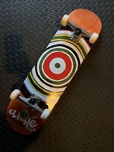 New Cliche Completes Skateboard 8.25 Painted Circle Tensor Trucks