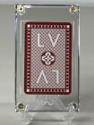 Authentic Louis Vuitton Red Playing Card 9 of Diamonds w/Protector Display Case