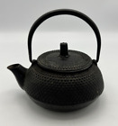 Tetsubin Japanese Cast Iron Tea Kettle Hobnail Design Stamped Vintage
