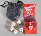 Vintage Marlboro Poker Dice Set With Game Booklet and Black Leather Pouch
