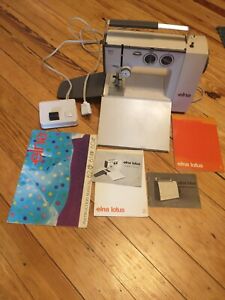 Vintage Rare ELNA LOTUS SP Compact Straight Stitch Sewing Machine See Video