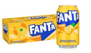 Fanta Caffeine-Free Pineapple 🍍 Soda Pop, 12 Fl Oz, 12 Pack Cans FREE SHIPPING!