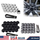 20x 17mm Car Wheel Nut Lug Cover Hub Screw Caps Glossy Bolt Rims Tire With Tool (For: Chevrolet S10)