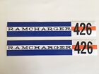 1965 Race Hemi 426 Ramcharger Valve Cover Decals  1O